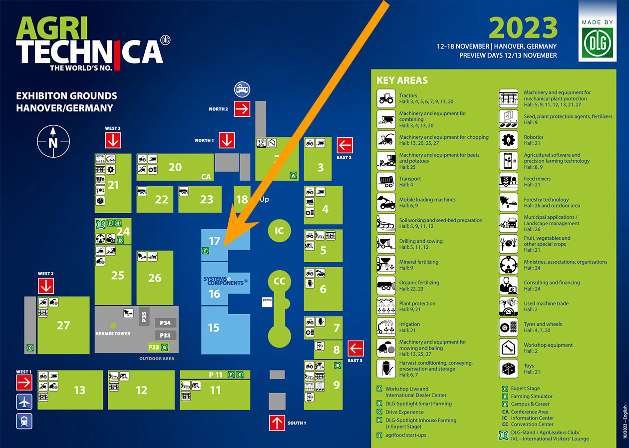 Okartek is located in the hall 17 at Agritechnica